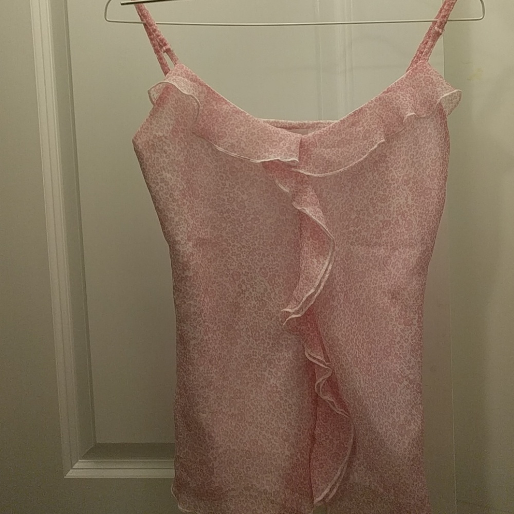 European Floral Chiffon Tank